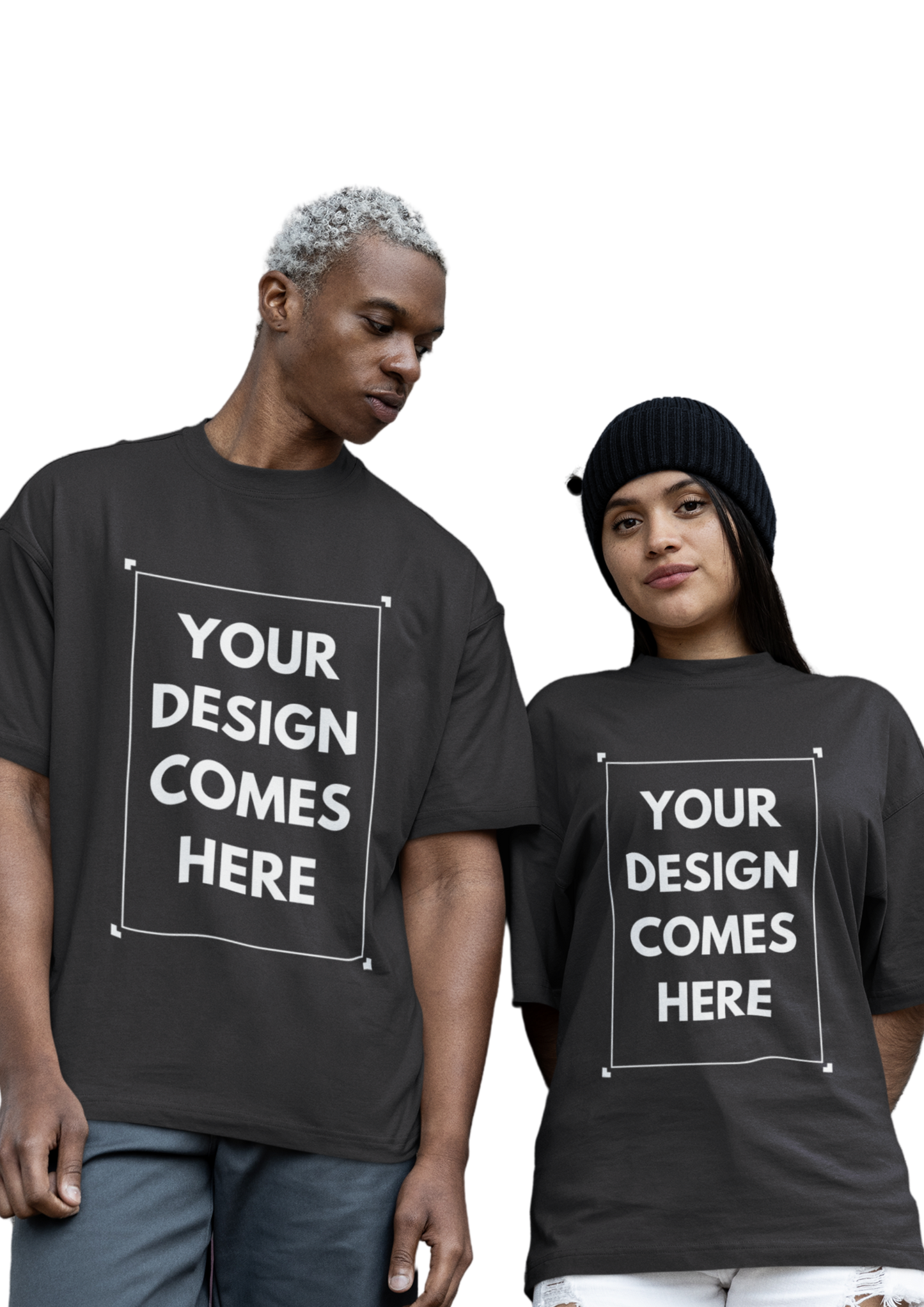 Customized Oversized Tee | Front Print | Premium Cotton