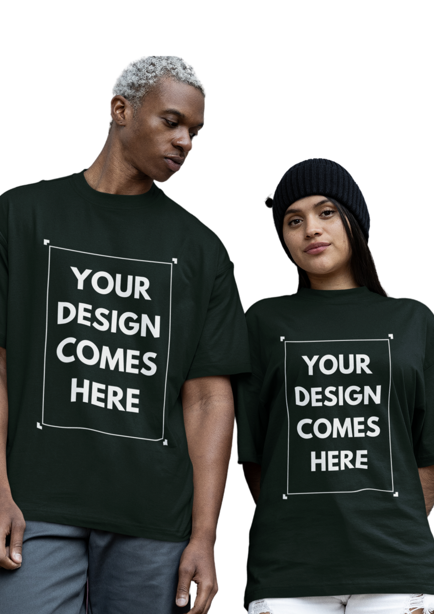 Customized Oversized Tee | Front Print | Premium Cotton