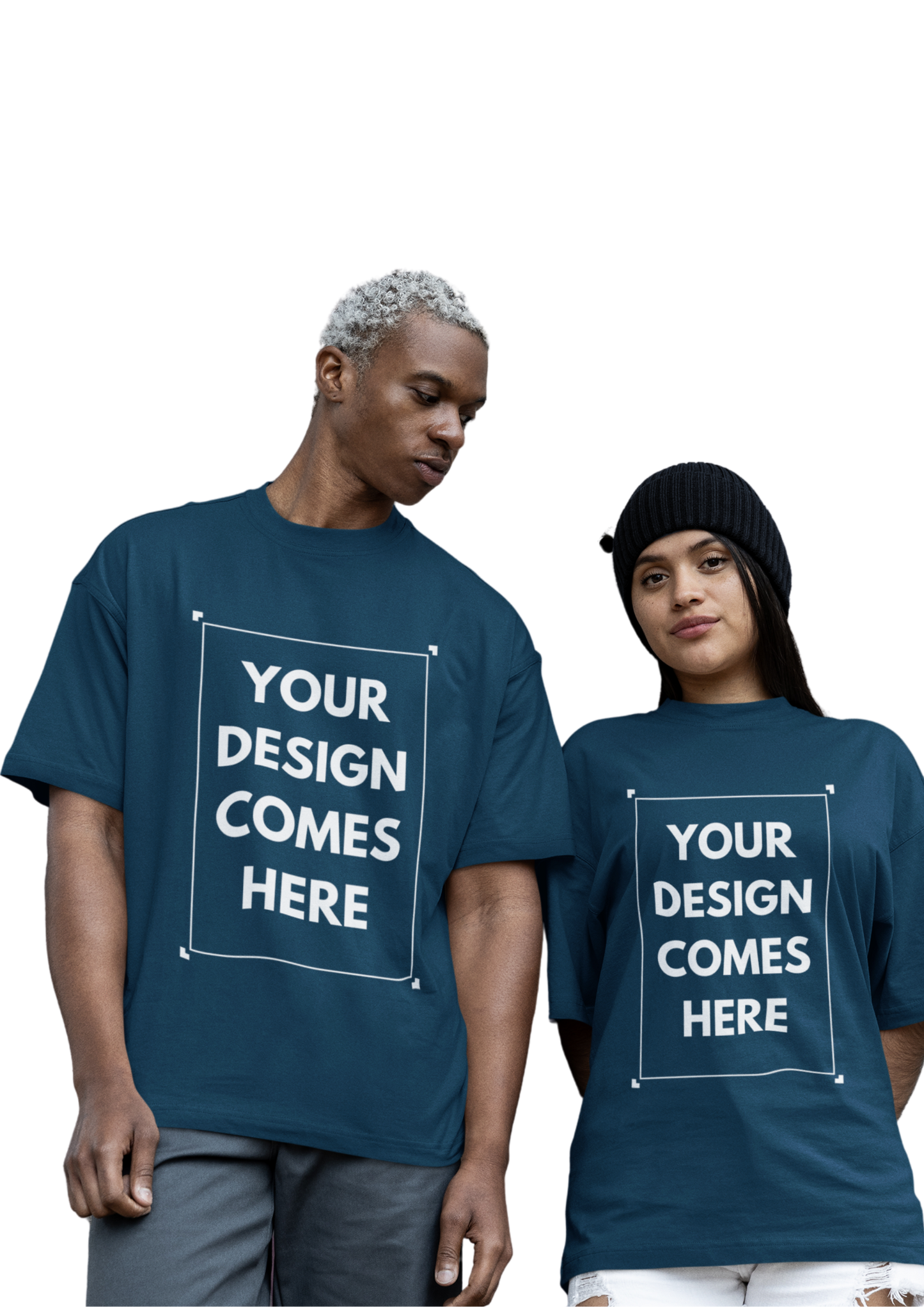 Customized Oversized Tee | Front Print | Premium Cotton
