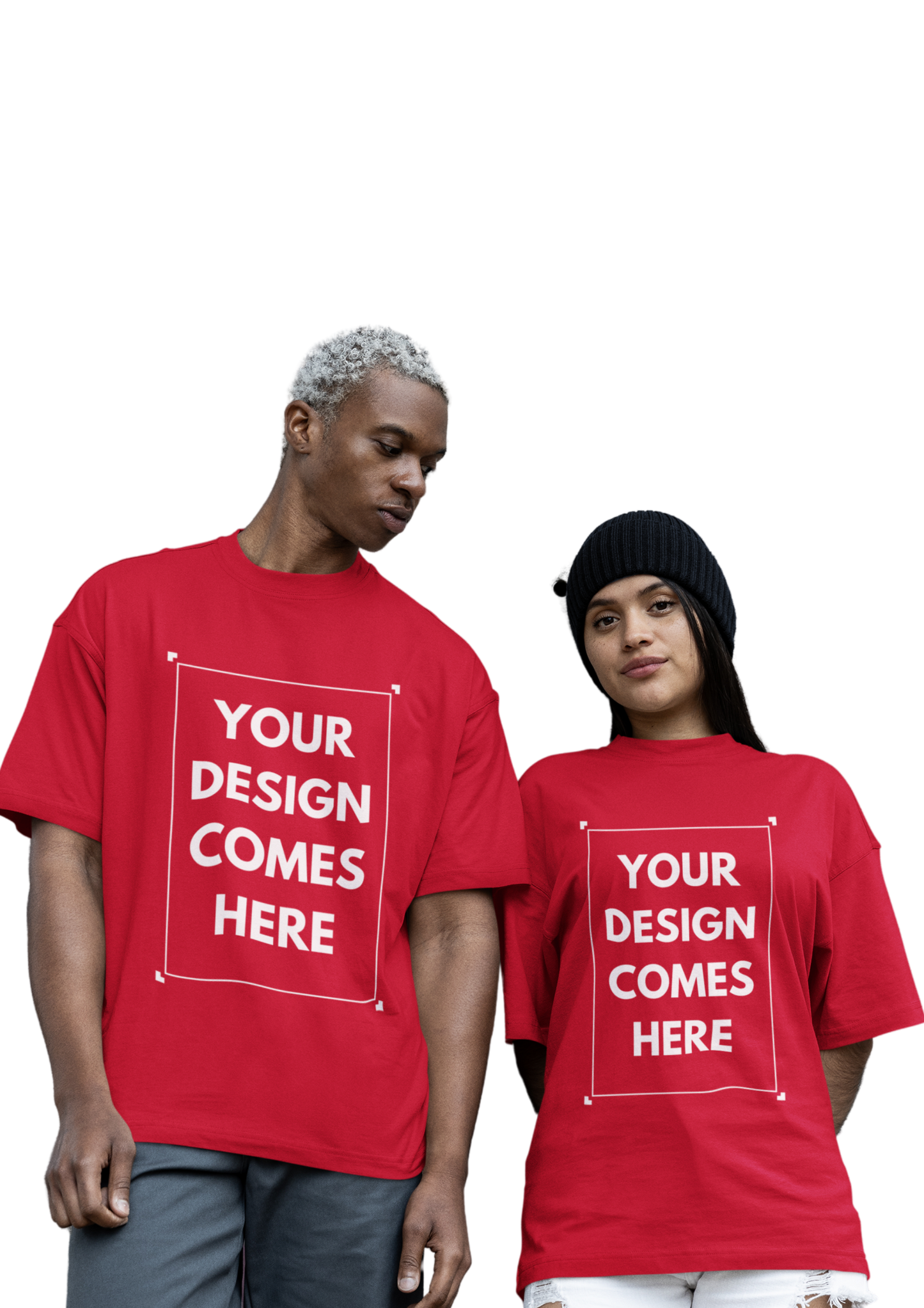 Customized Oversized Tee | Front Print | Premium Cotton