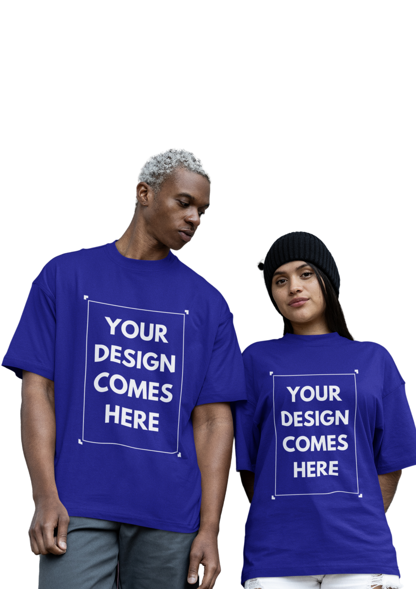Customized Oversized Tee | Front & Back Print | Premium Cotton
