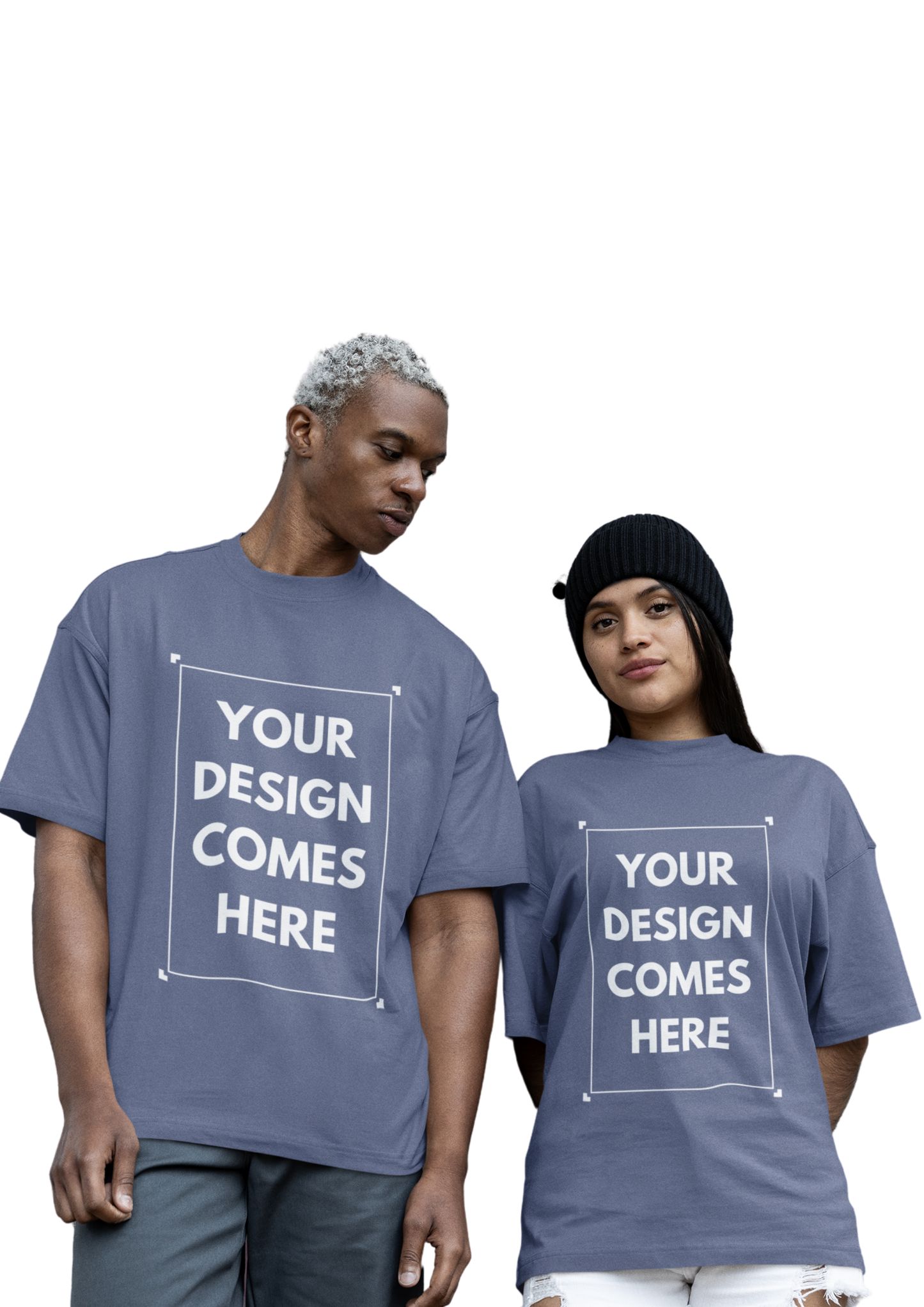Customized Oversized Tee | Front Print | Premium Cotton