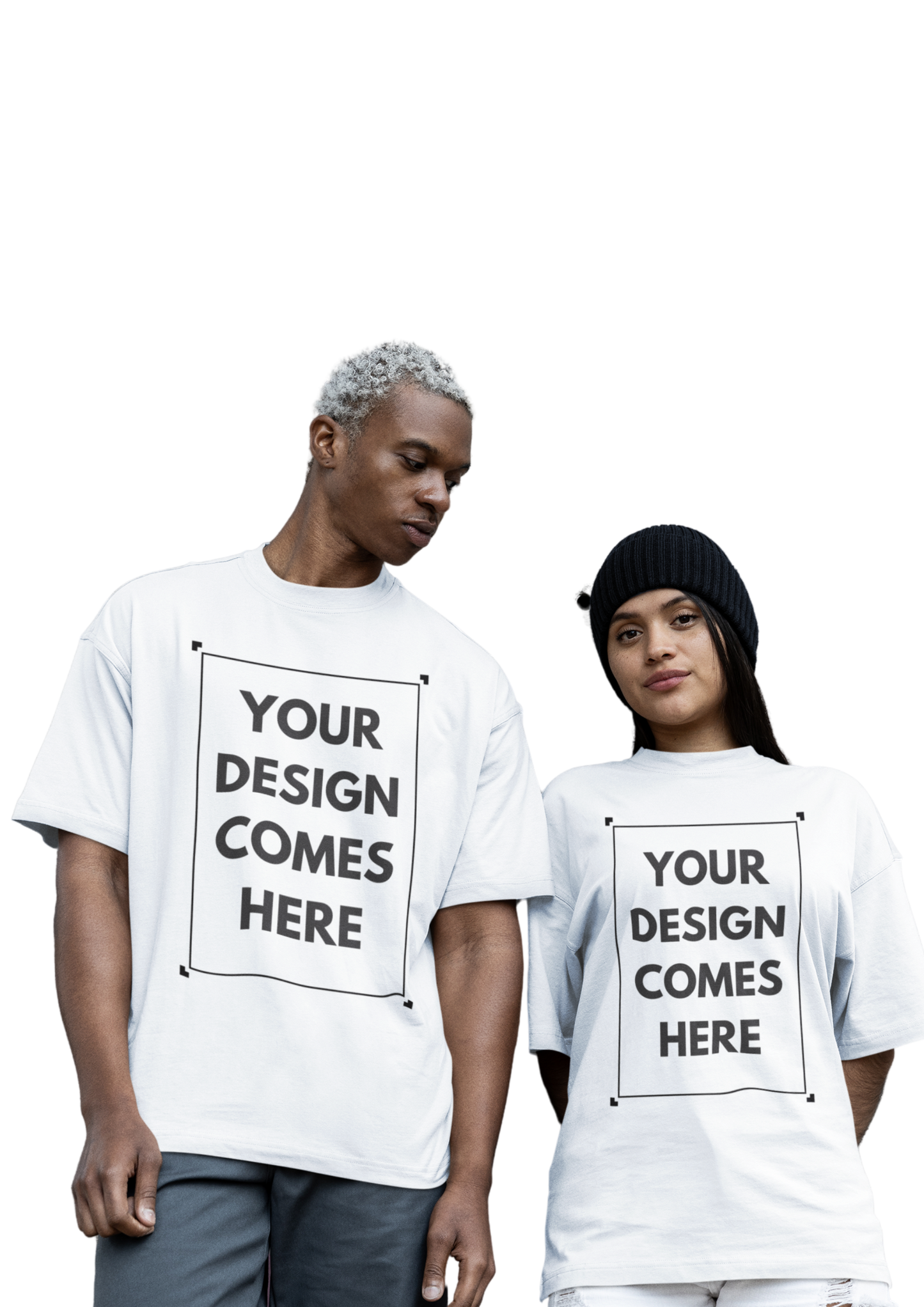 Customized Oversized Tee | Front Print | Premium Cotton
