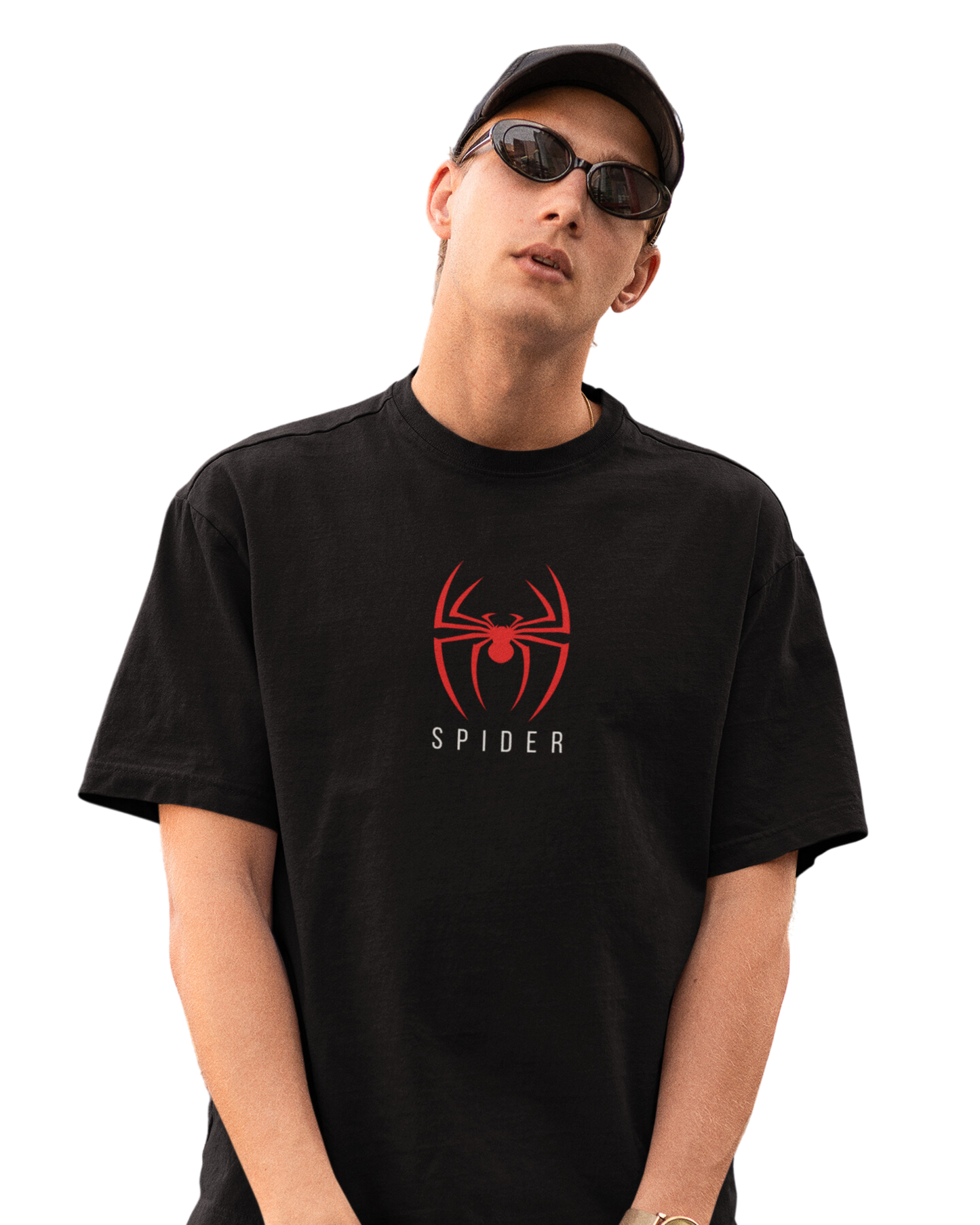 Spider | Vibeify Unisex Oversized T-Shirt - Soft 100% Cotton Relaxed Fit Tee