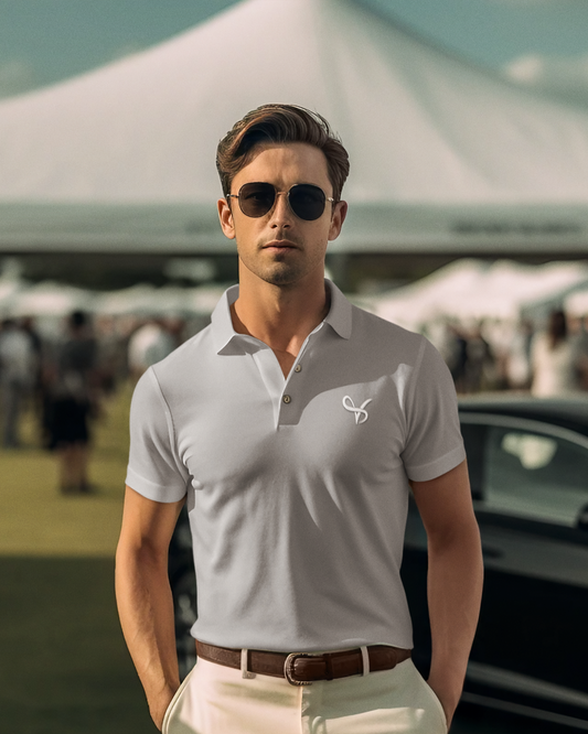 Vibeify Prestige Polo Luxe Edition | Gray | Soft 100% combed cotton regular fit |