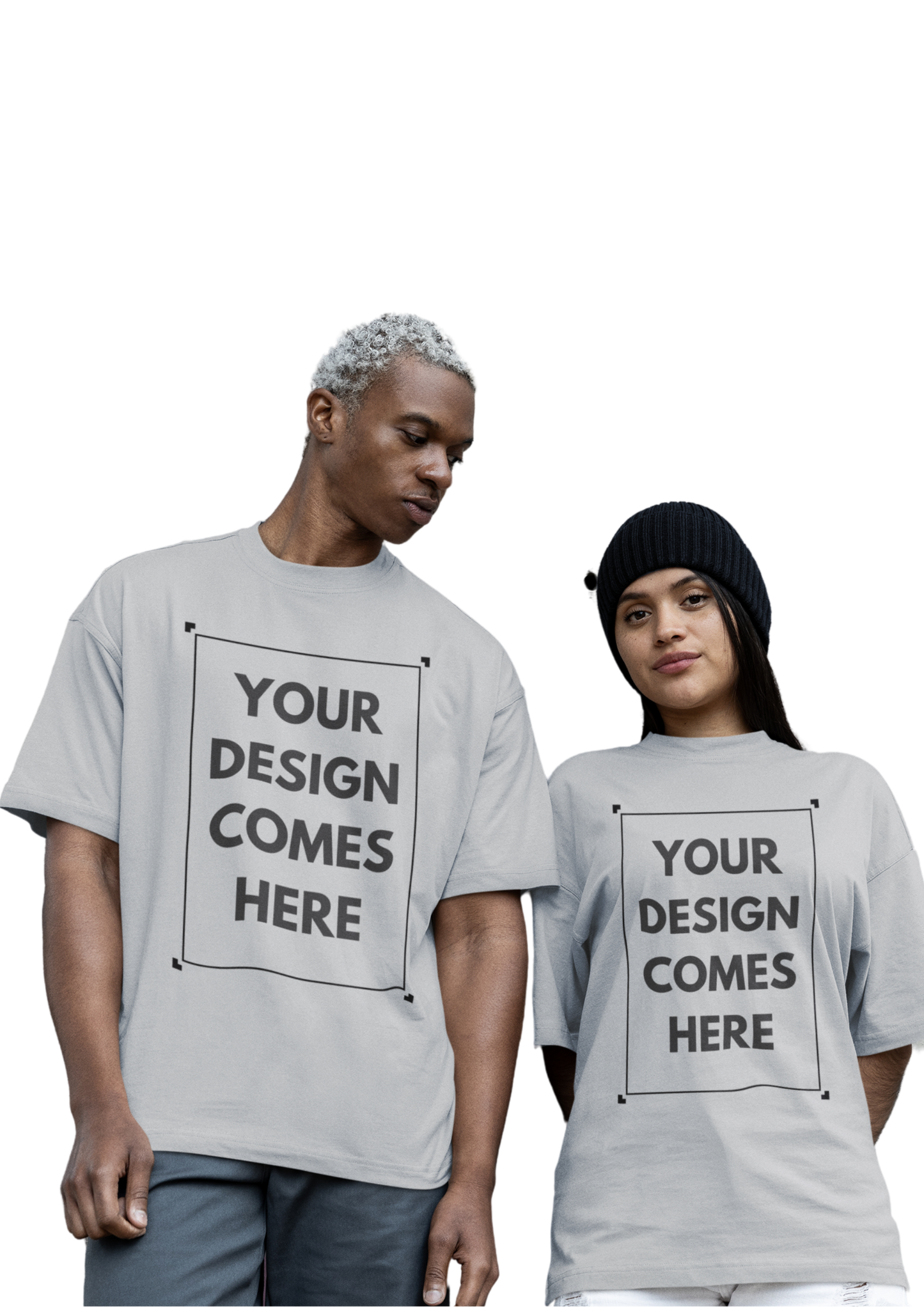 Customized Oversized Tee | Front Print | Premium Cotton
