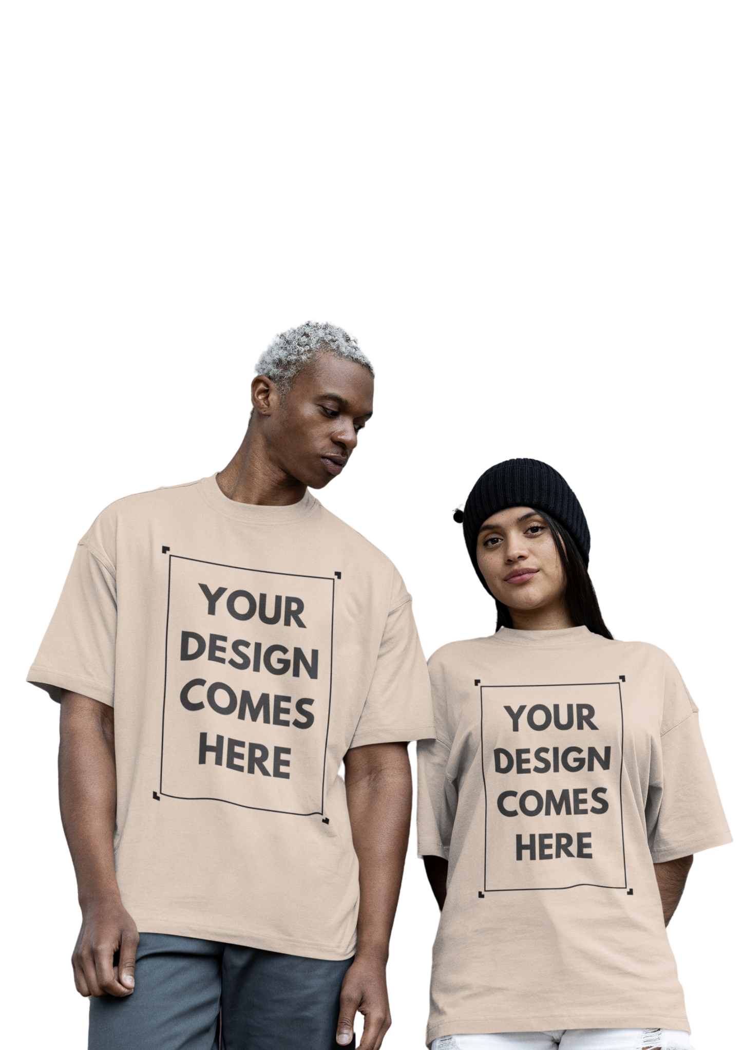 Customized Oversized Tee | Front Print | Premium Cotton