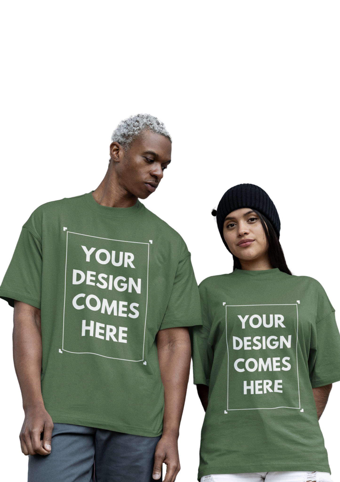 Customized Oversized Tee | Front Print | Premium Cotton