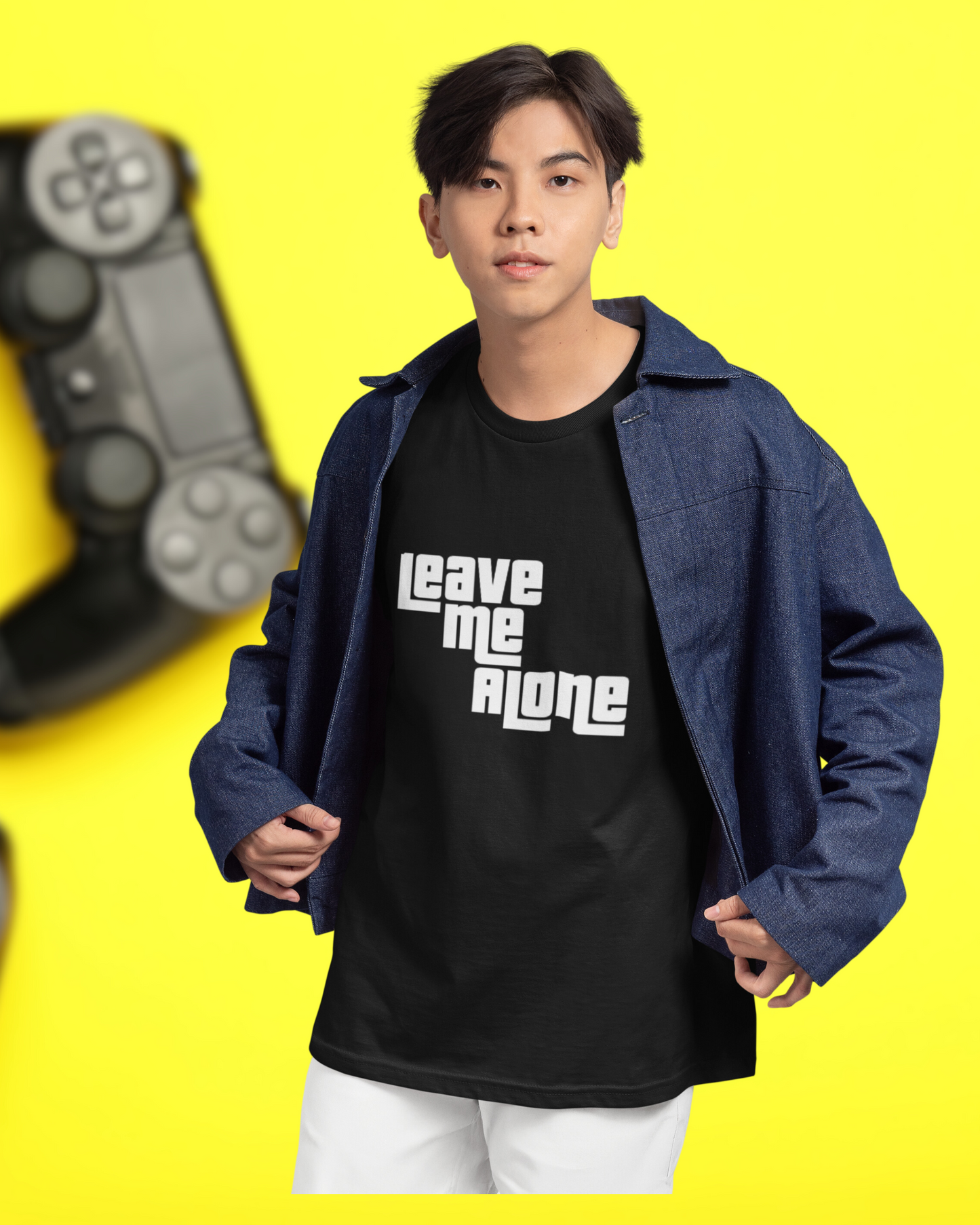 Premium Unisex Oversized T-Shirt – Leave Me Alone Statement GTA Edition
