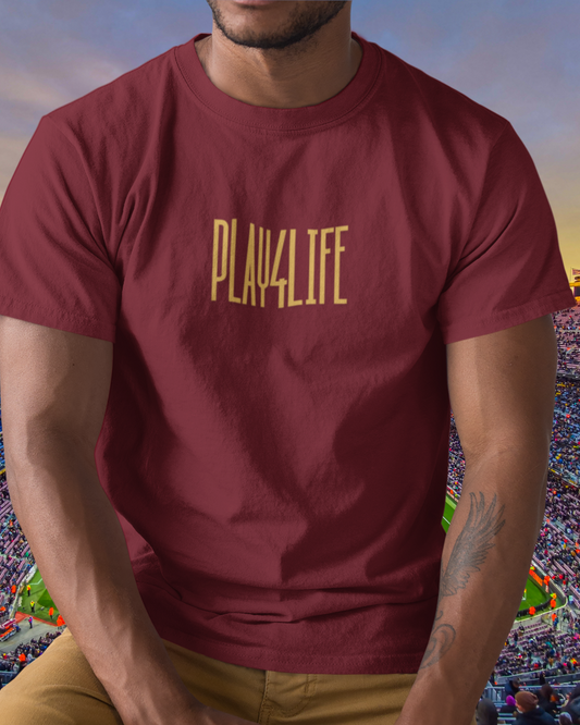 Play 4 Life | Vibeify Regular Fit Men's T-Shirt – Premium 100% Cotton