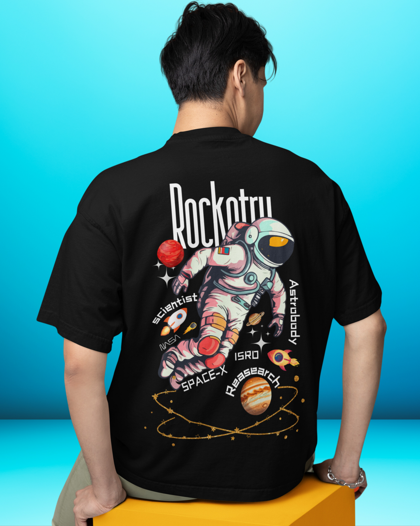 Rocketry Adventure | Vibeify Unisex Oversized T-Shirt - Premium 100% Cotton Relaxed Fit
