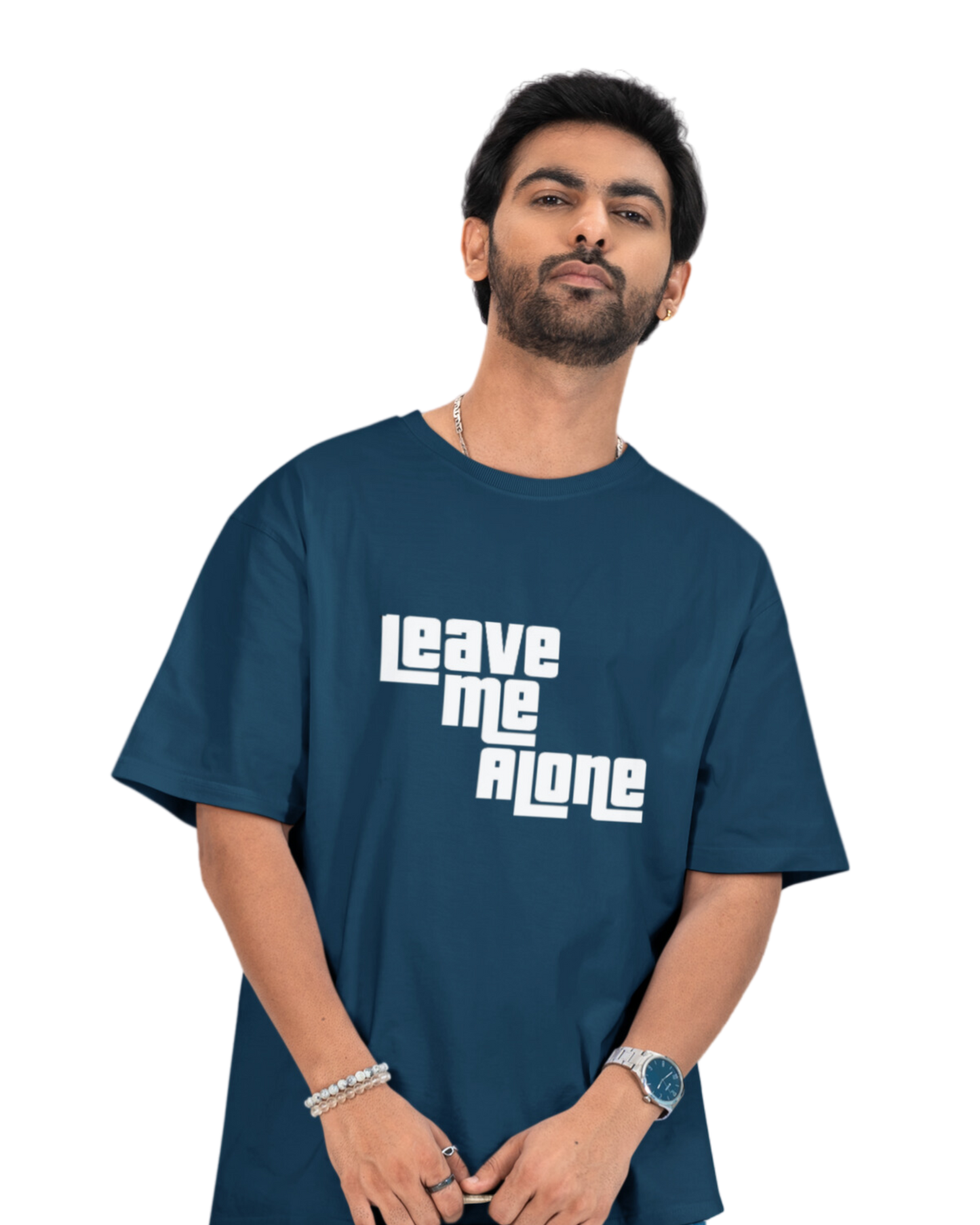 Premium Unisex Oversized T-Shirt – Leave Me Alone Statement GTA Edition