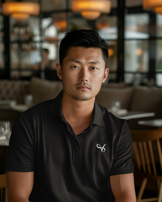 Vibeify Prestige Polo Luxe Edition | Black | Soft 100% combed cotton regular fit