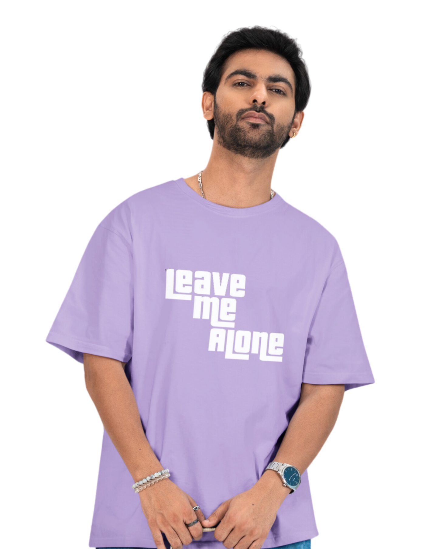 Premium Unisex Oversized T-Shirt – Leave Me Alone Statement GTA Edition