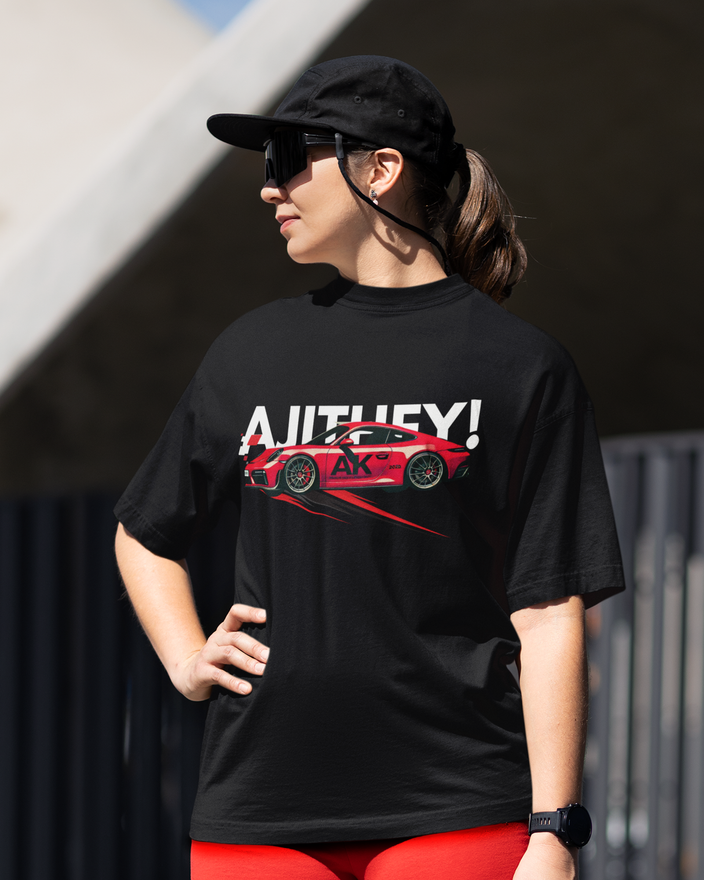 Ajith Kumar AK Racing Oversized T-Shirt – Thala Ajith Car Design Tee