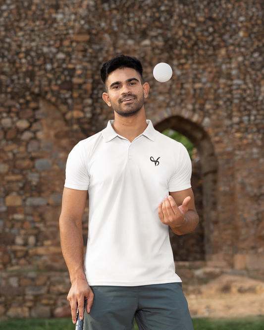Vibeify Prestige Polo Luxe Edition | White | Soft 100% combed cotton regular fit