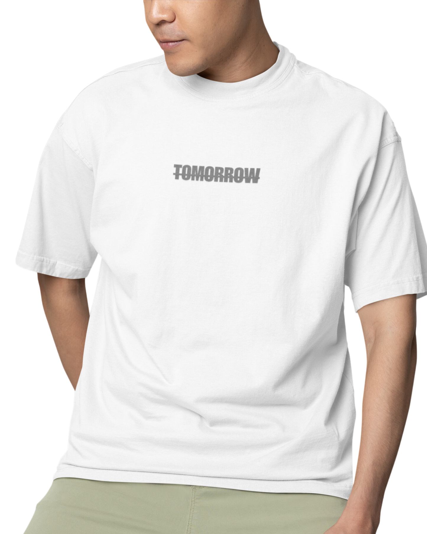 Tomorrow | Vibeify Unisex Oversized T-Shirt - Soft 100% Cotton Relaxed Fit Tee