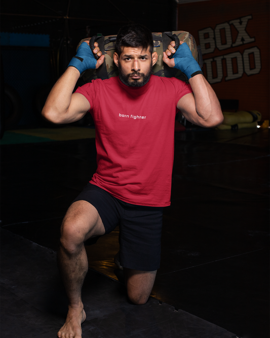 Born Fighter | Vibeify Regular Fit Men's T-Shirt – Premium 100% Cotton