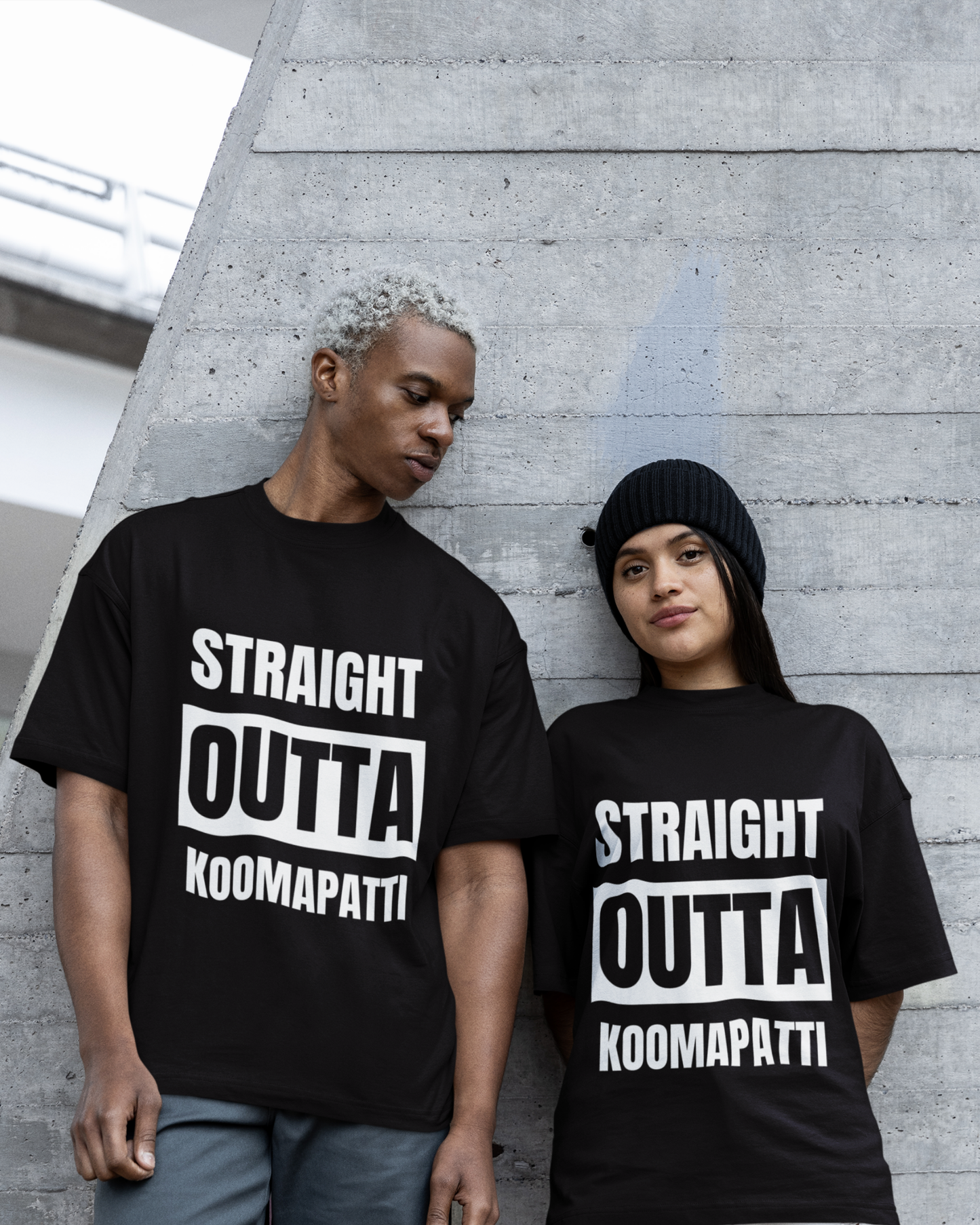 Vibeify® Straight Outta Koomapatti T-Shirt | Oversized Unisex Cotton Tee