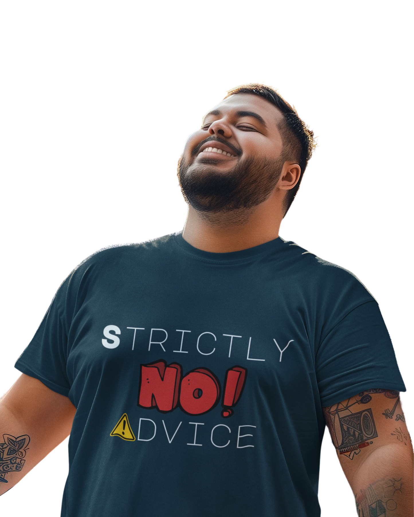 Vibeify Strictly No Advice Graphic T-Shirt - Premium Regular Fit for Men
