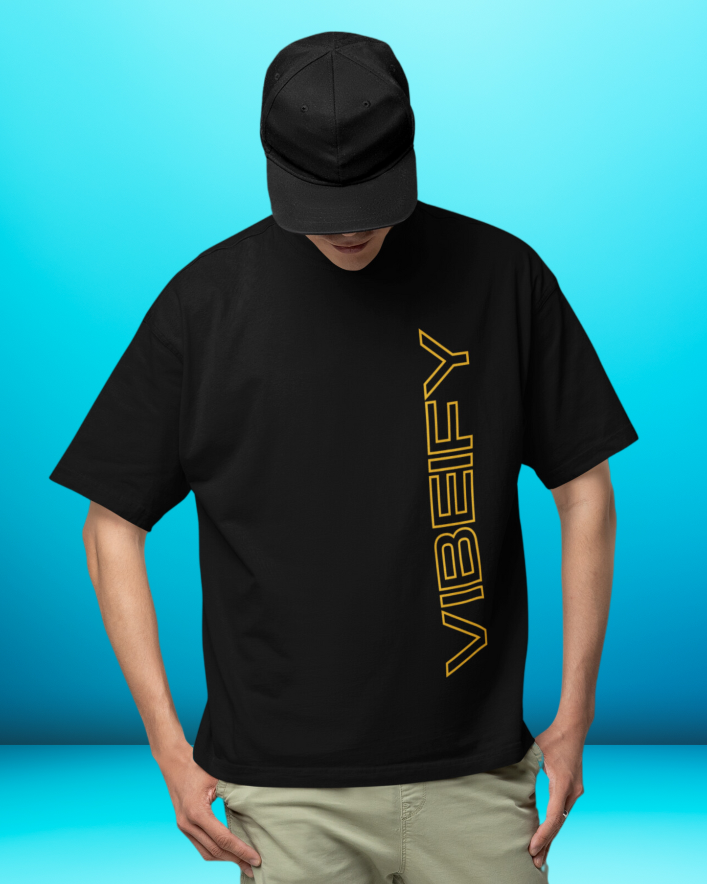 VIBEIFY Series | Unisex Oversized T-Shirt - Soft 100% Cotton Relaxed Fit Tee