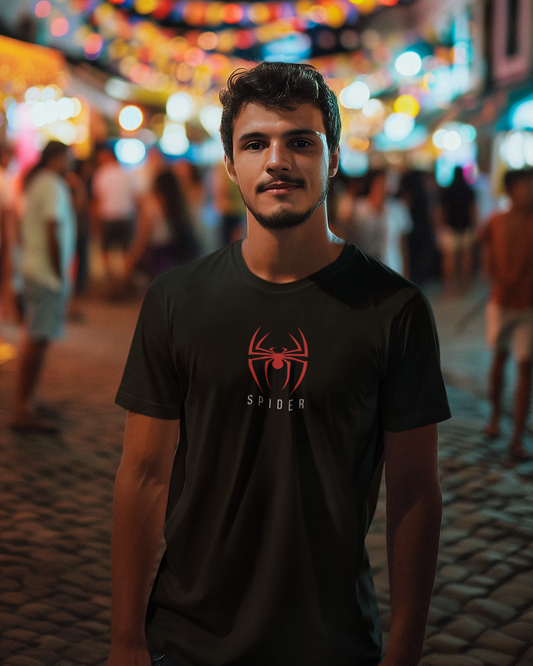 SPIDER | Vibeify Regular Fit Men's T-Shirt - Premium 100% Cotton