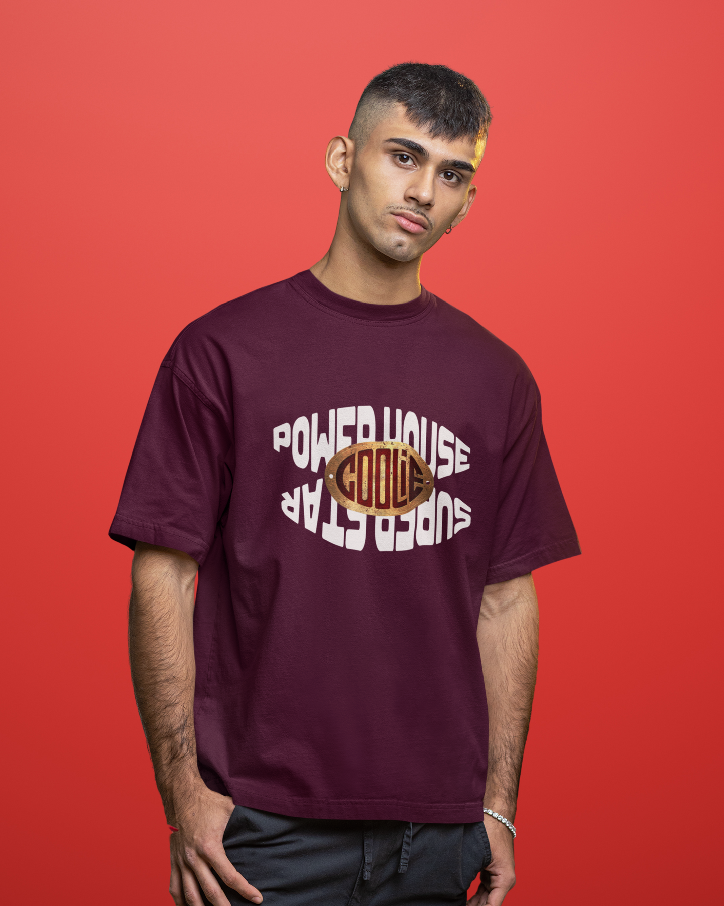Coolie Powerhouse Oversized Unisex T-Shirt – Rajinikanth Tribute | Vibeify® Official
