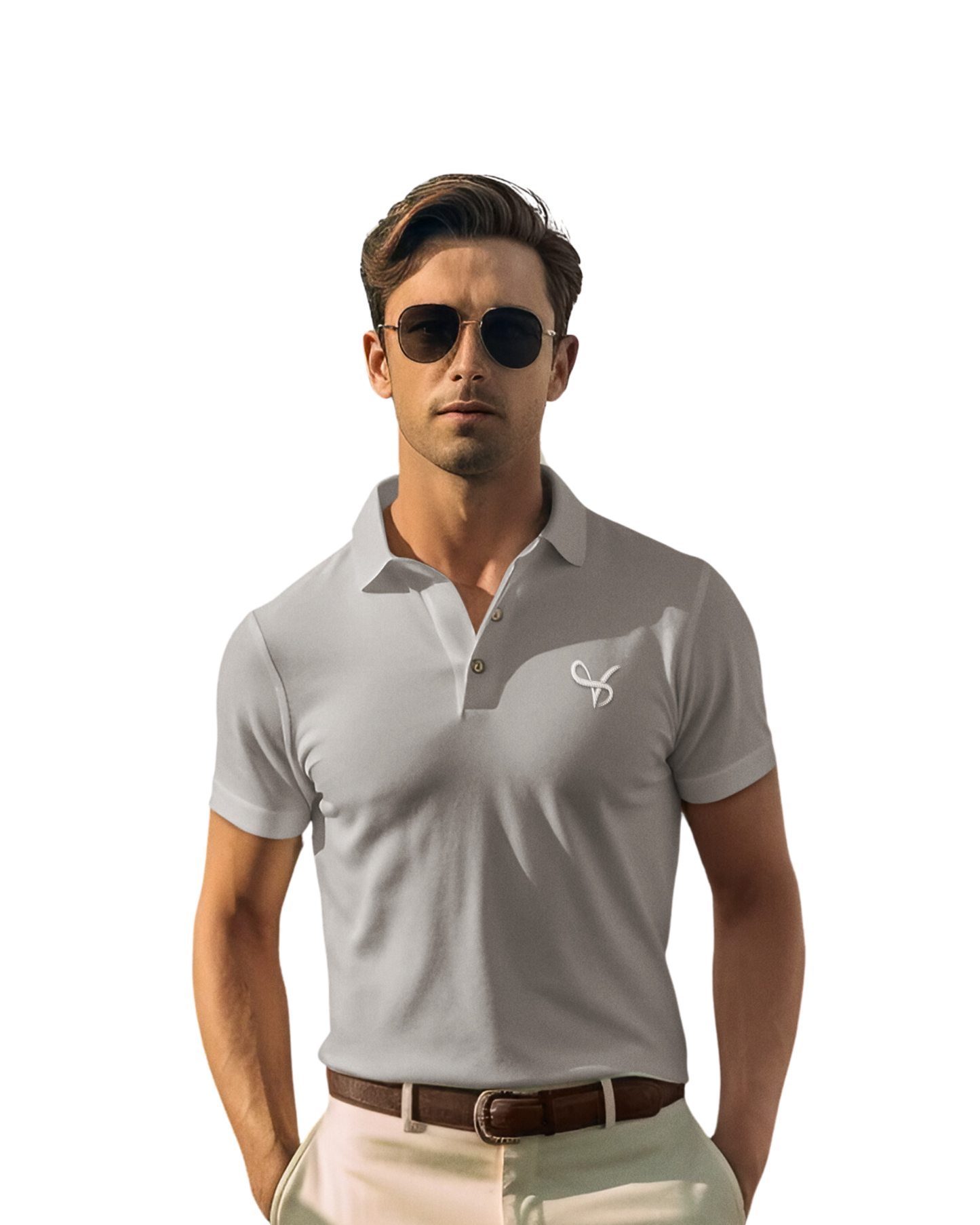 Vibeify Prestige Polo Luxe Edition | Gray | Soft 100% combed cotton regular fit |