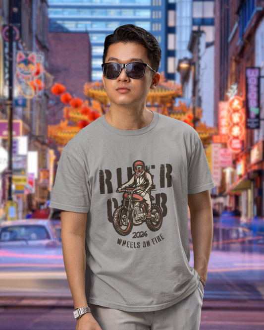 RIDERS CLUB | Vibeify Regular Fit Men's T-Shirt – Premium 100% Cotton