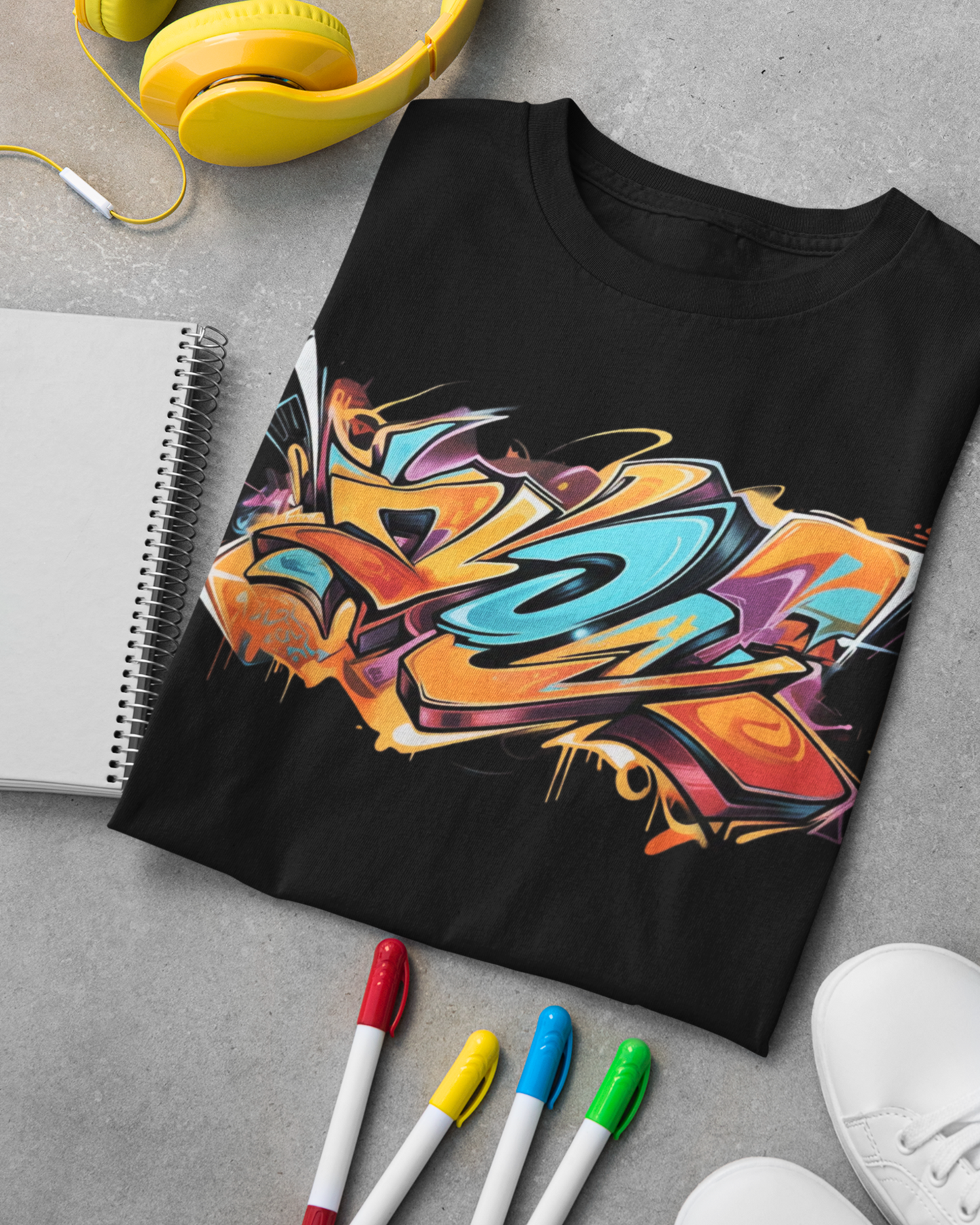 Premium Graffiti Oversized T-Shirt – Urban Vibe Edition