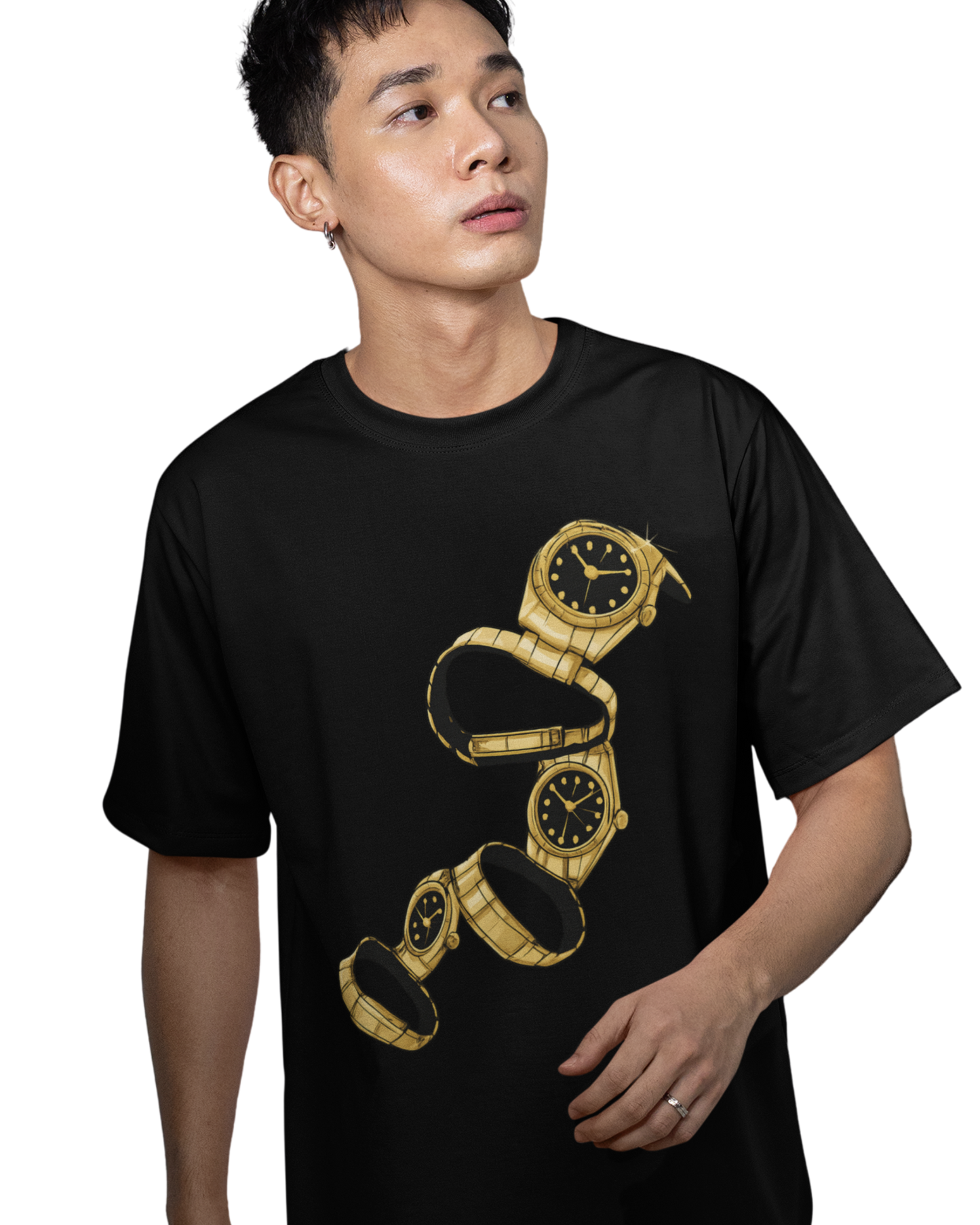 Coolie Thalaivar Gold Watches Graphic T-Shirt | Rajinikanth Movie Fan Tee | Vibeify® Official