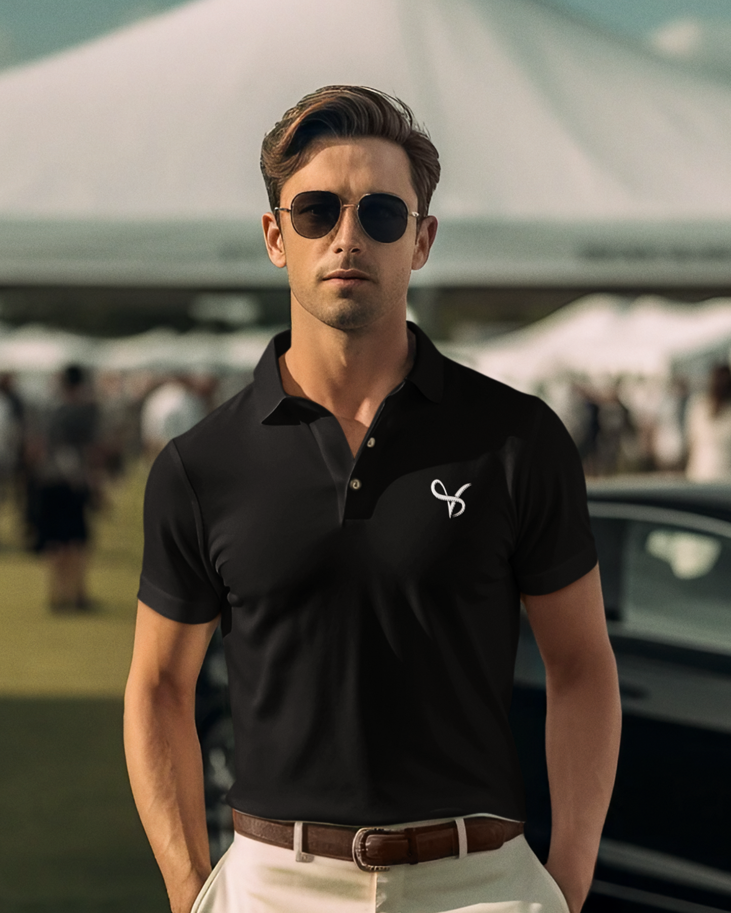 Vibeify Prestige Polo Luxe Edition | Black | Soft 100% combed cotton regular fit