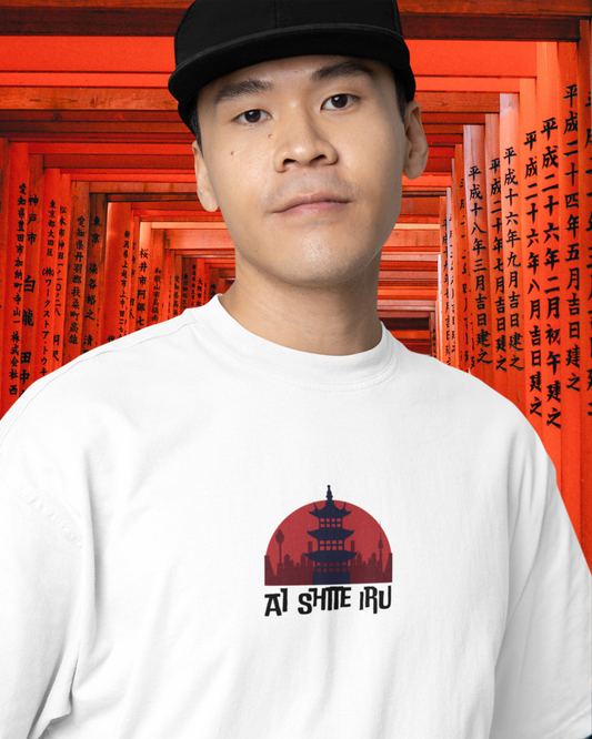 Japanese Love "AISHITERU" | Vibeify Unisex Oversized T-Shirt - Premium 100% Cotton Casual Tee