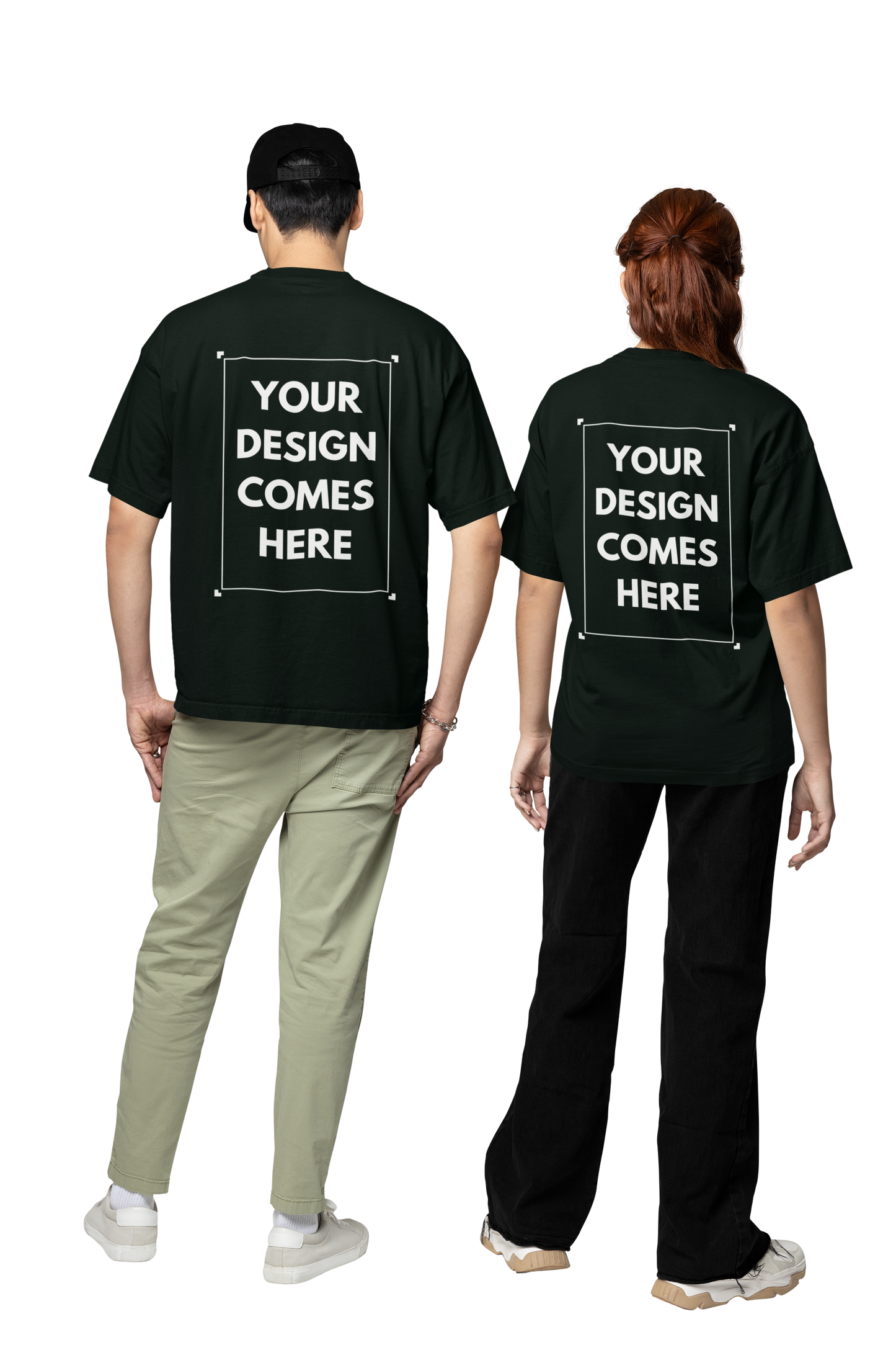 Customized Oversized Tee | Front & Back Print | Premium Cotton