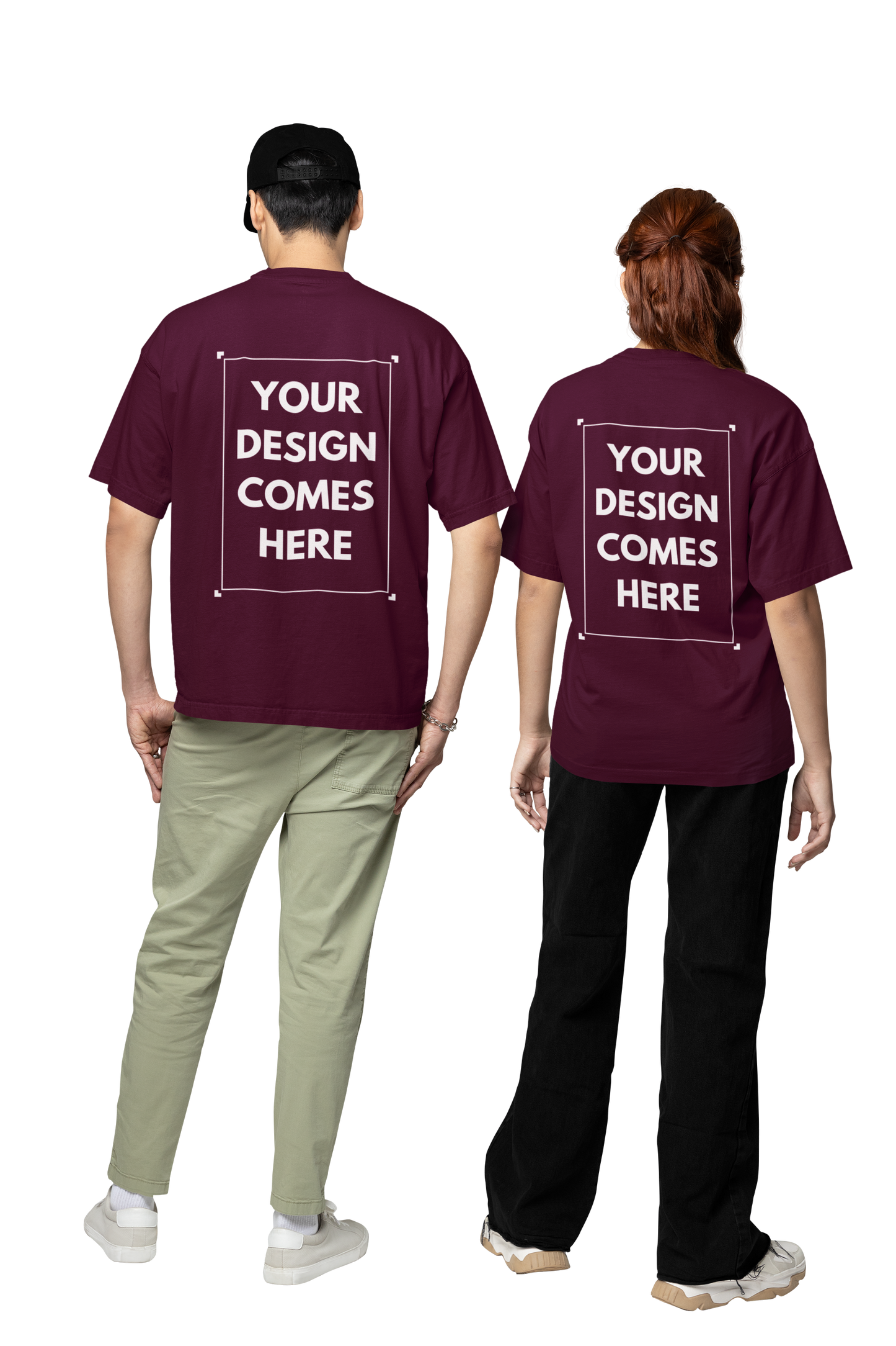 Customized Oversized Tee | Front & Back Print | Premium Cotton