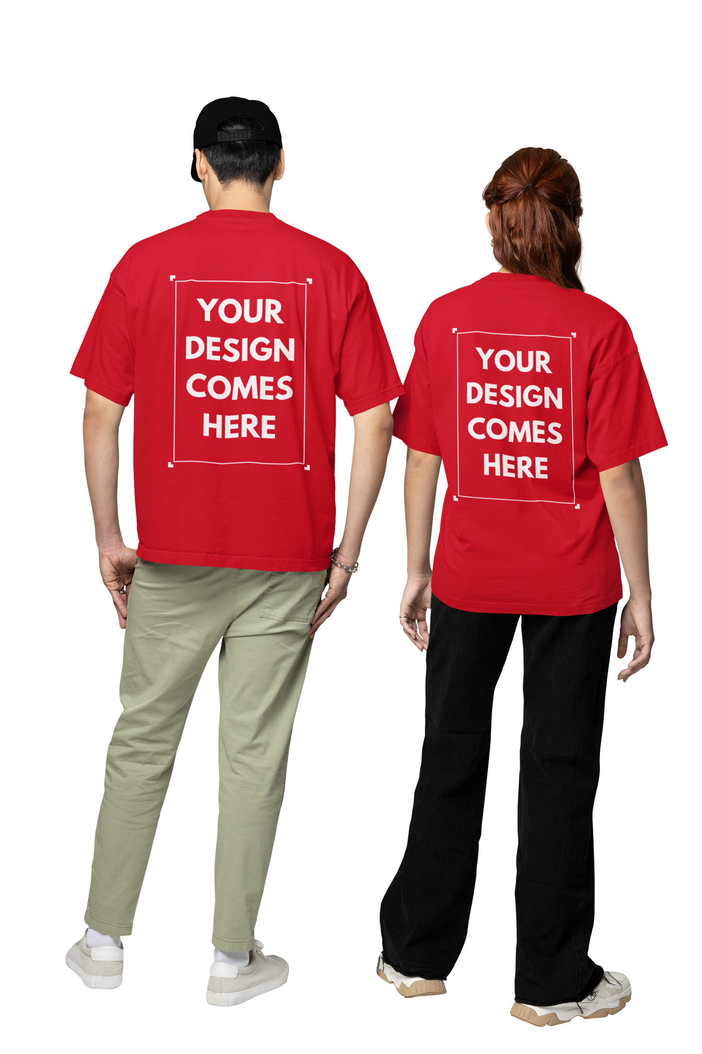 Customized Oversized Tee | Front & Back Print | Premium Cotton