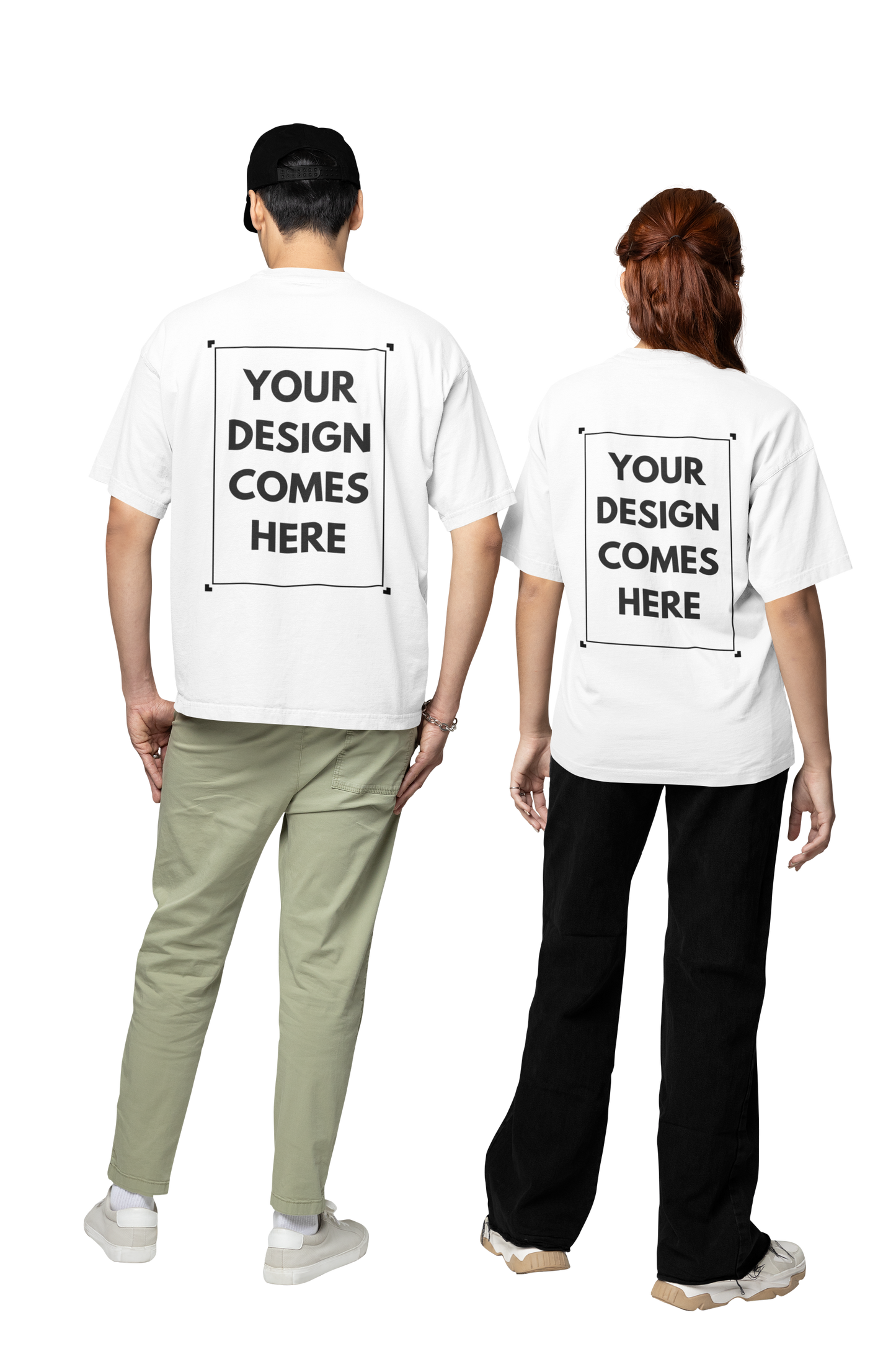 Customized Oversized Tee | Front & Back Print | Premium Cotton