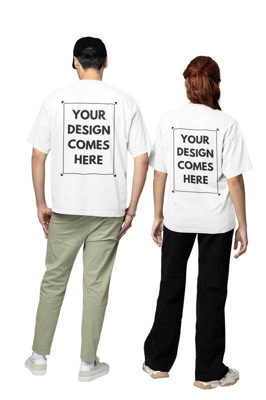 Customized Oversized Tee | Front & Back Print | Premium Cotton