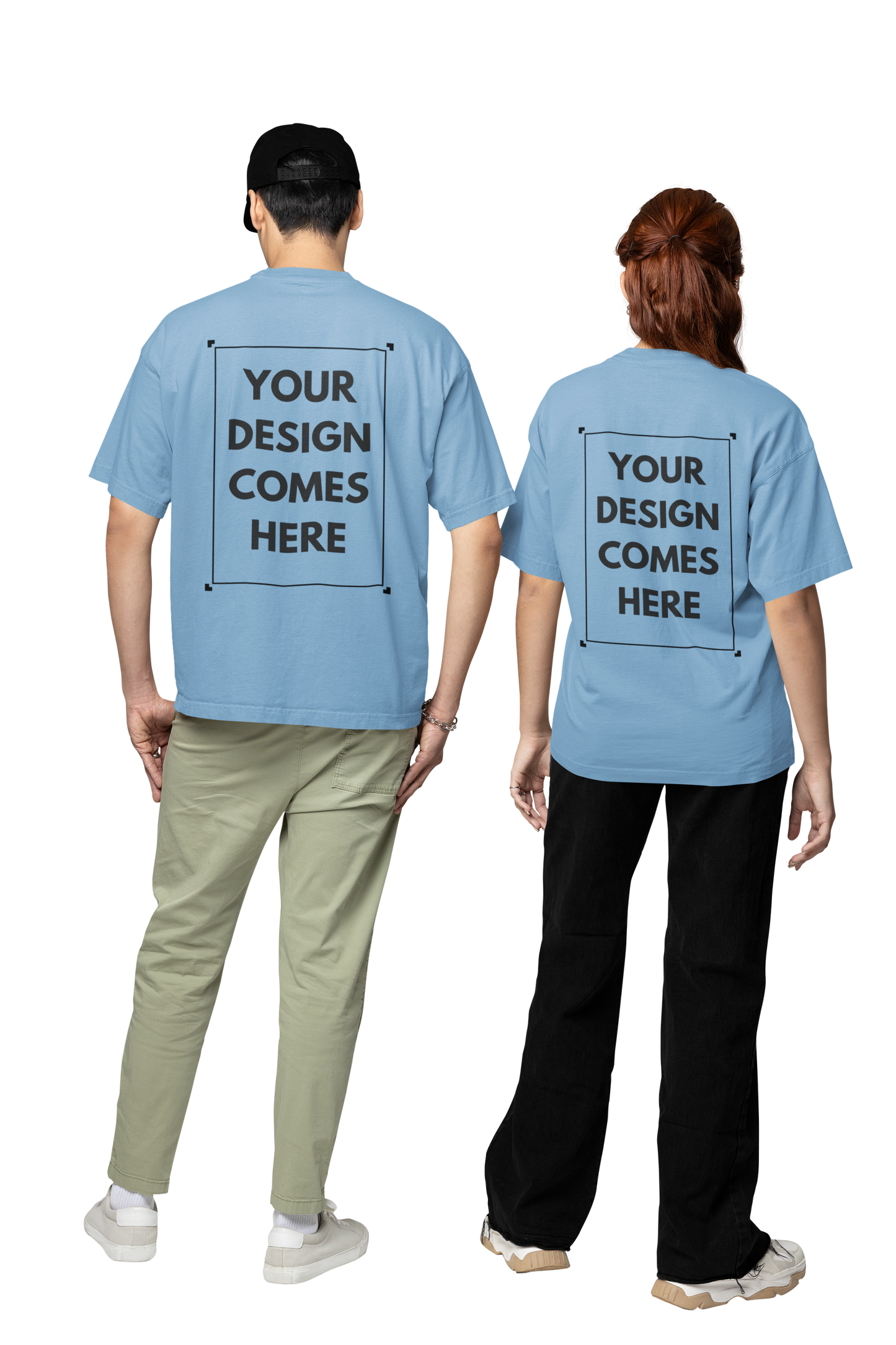 Customized Oversized Tee | Front & Back Print | Premium Cotton