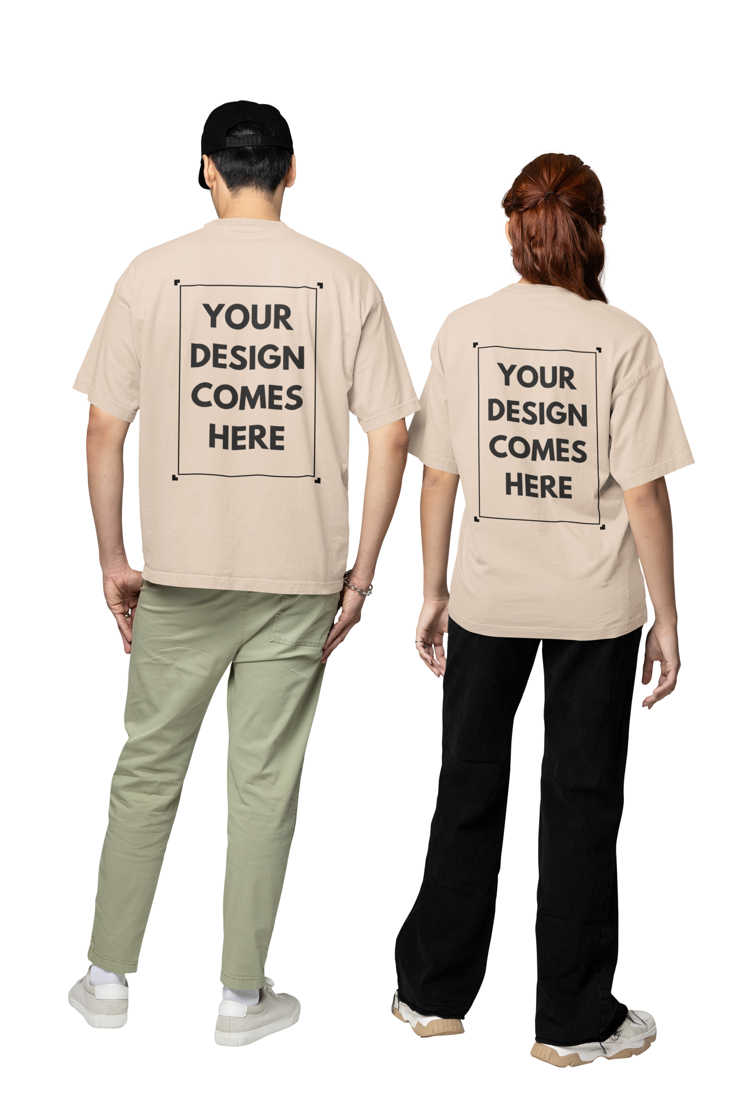 Customized Oversized Tee | Front & Back Print | Premium Cotton