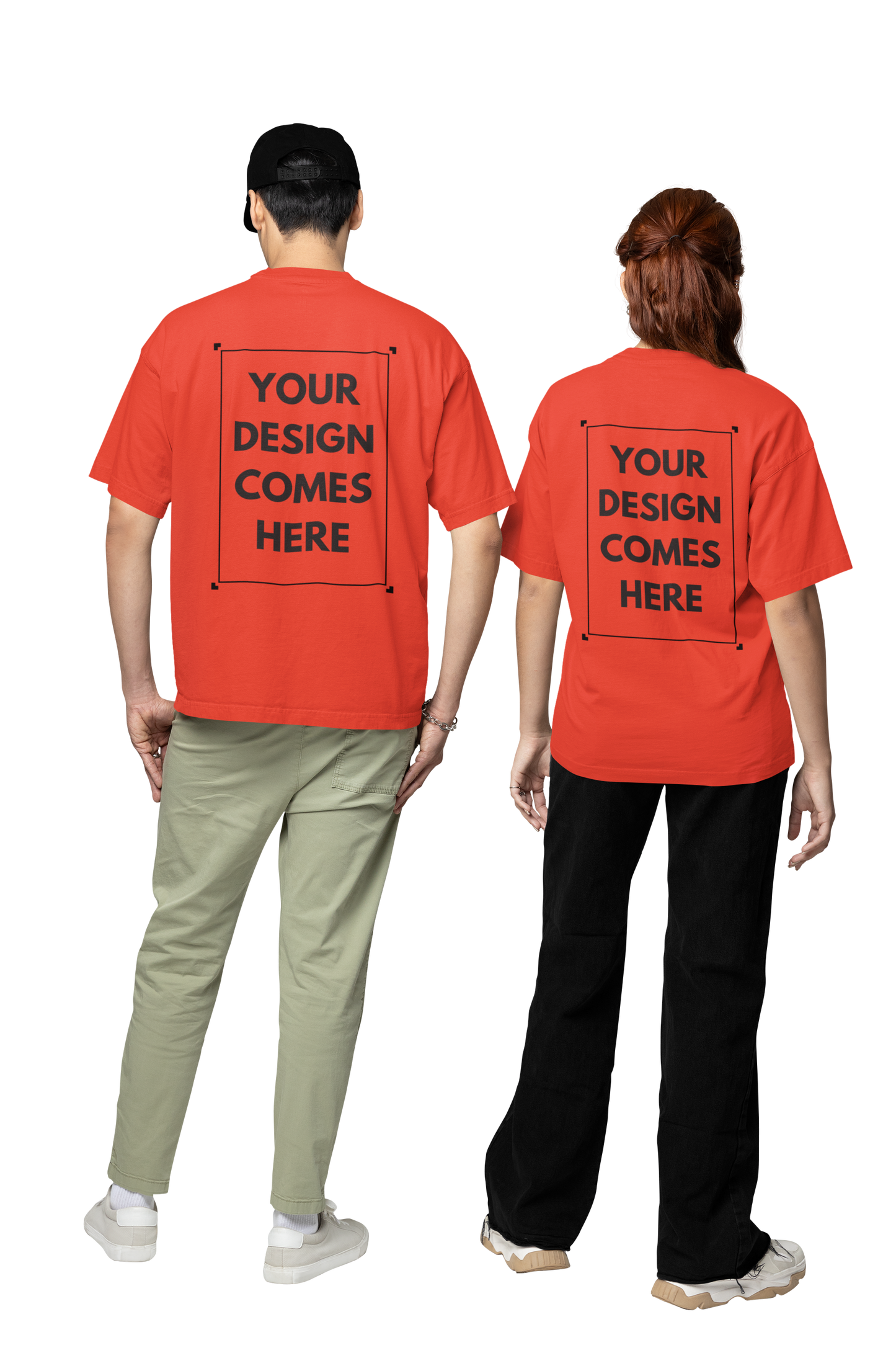 Customized Oversized Tee | Front & Back Print | Premium Cotton