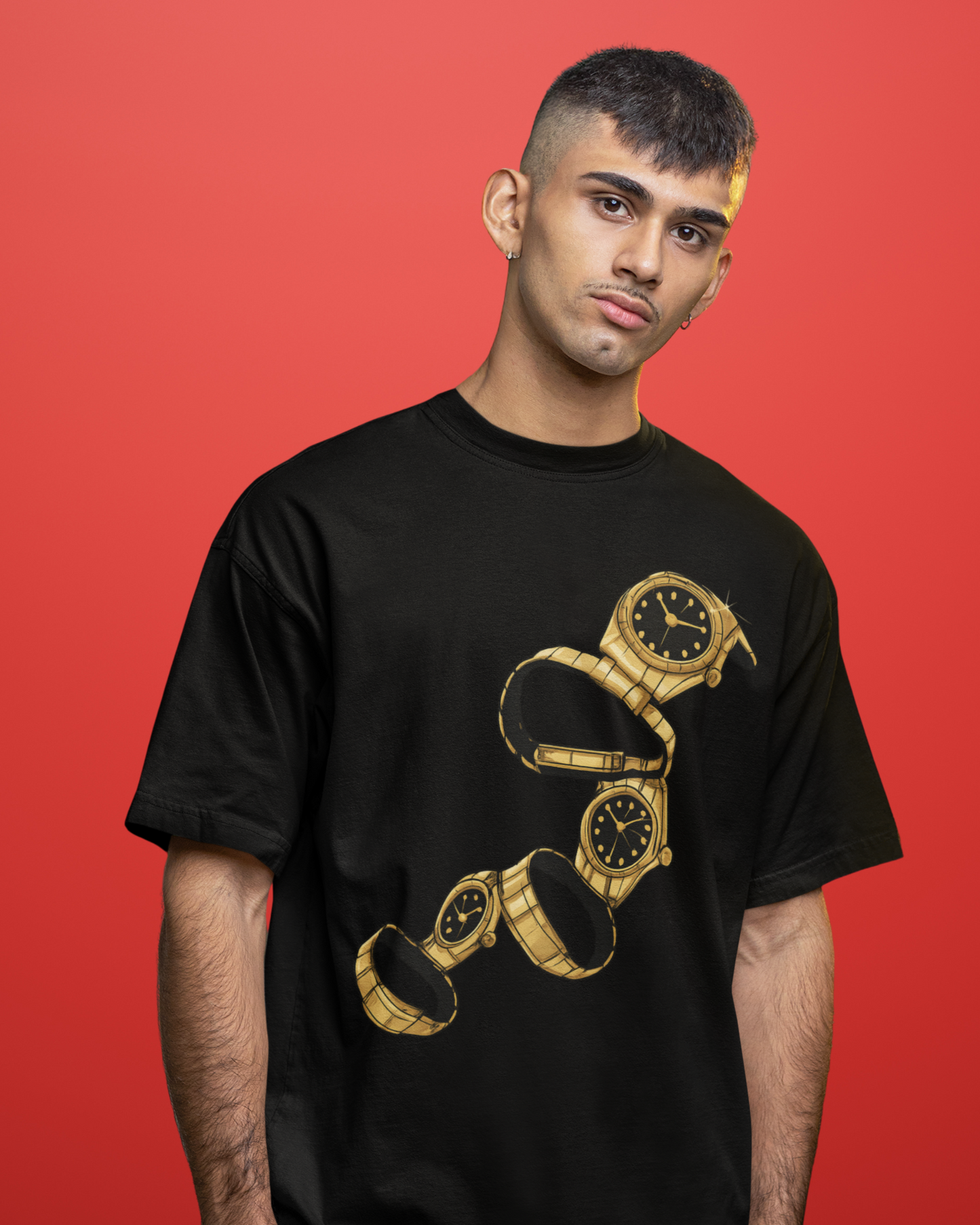 Coolie Thalaivar Gold Watches Graphic T-Shirt | Rajinikanth Movie Fan Tee | Vibeify® Official
