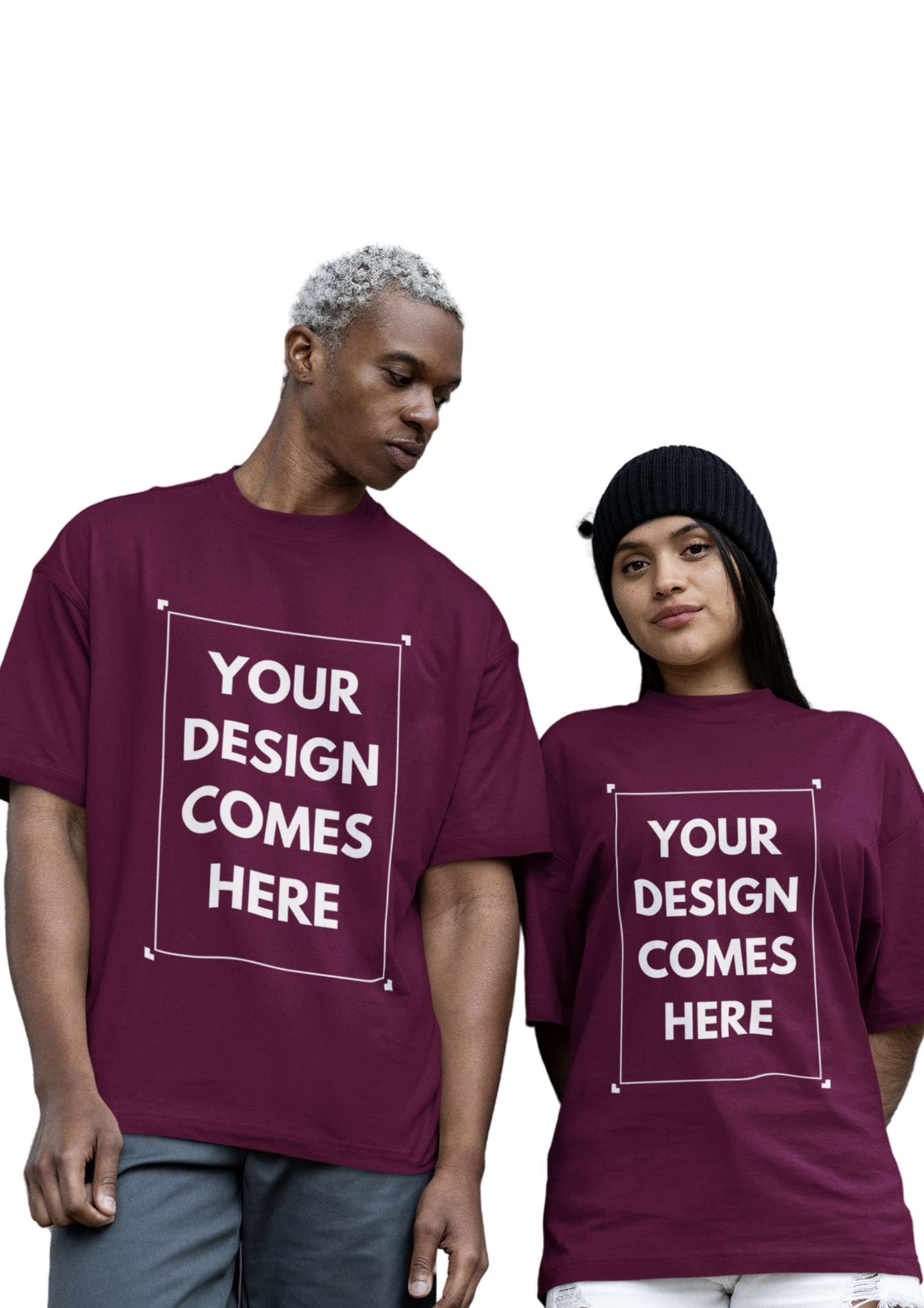 Customized Oversized Tee | Front Print |  Premium Cotton