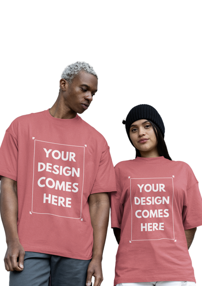 Customized Oversized Tee | Front & Back Print | Premium Cotton