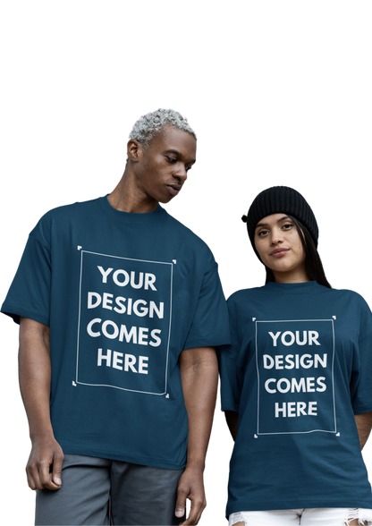 Customized Oversized Tee | Front & Back Print | Premium Cotton