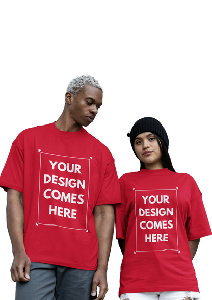 Customized Oversized Tee | Front & Back Print | Premium Cotton