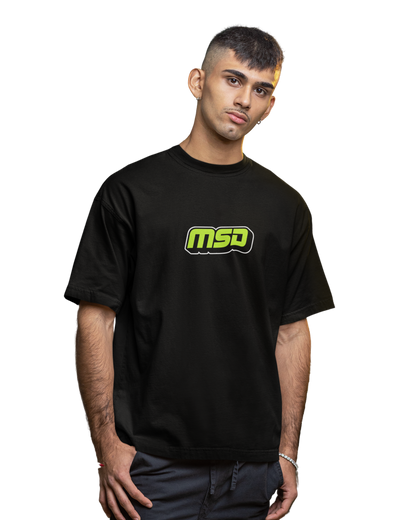 MSD Oversized Premium T-Shirt – Minimalist Dhoni Tribute Tee | Cricket Fan Wear