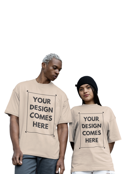 Customized Oversized Tee | Front & Back Print | Premium Cotton