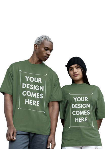 Customized Oversized Tee | Front & Back Print | Premium Cotton