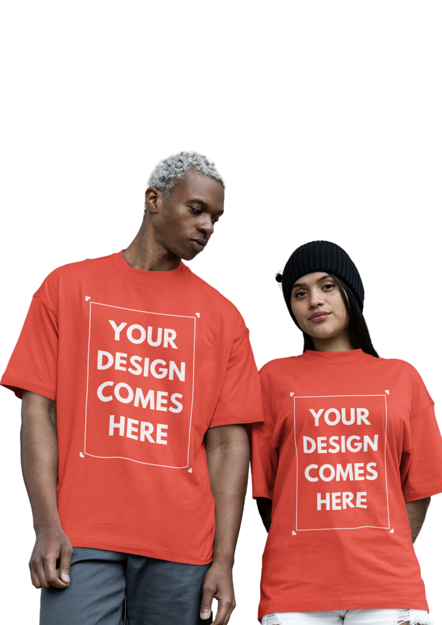 Customized Oversized Tee | Front Print |  Premium Cotton